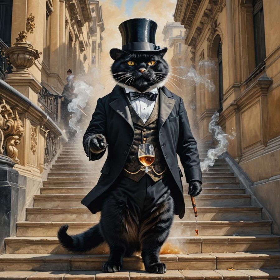 czarny kot przynosi pecha